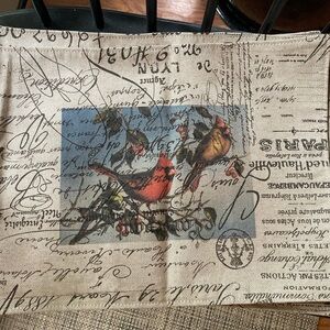 8 French Laundry Cardinal Bird Linen Placemats